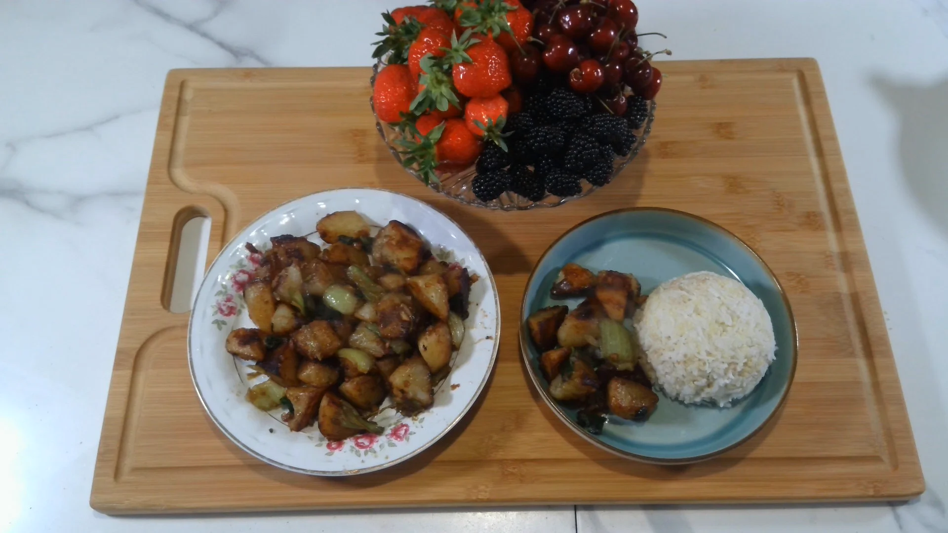 Potato and Pak Choi Stir Fry