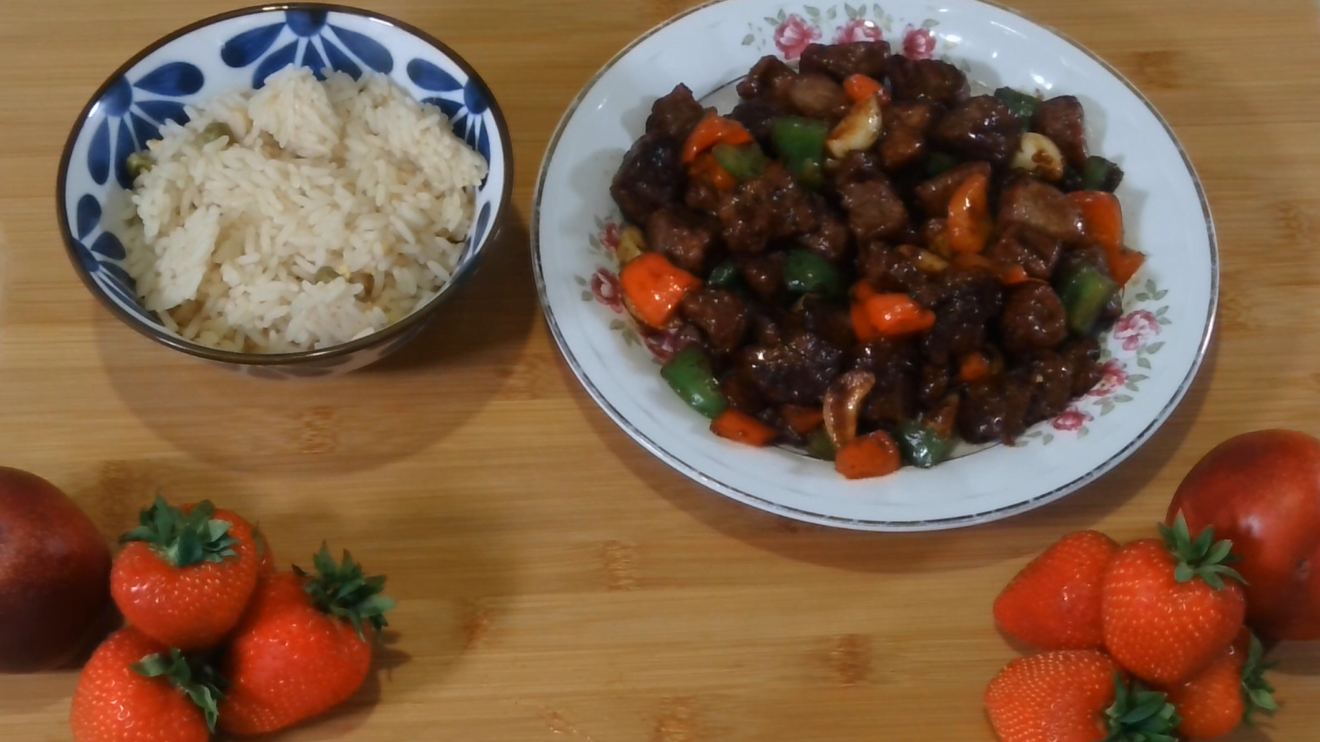 Beef and garlic stir fry