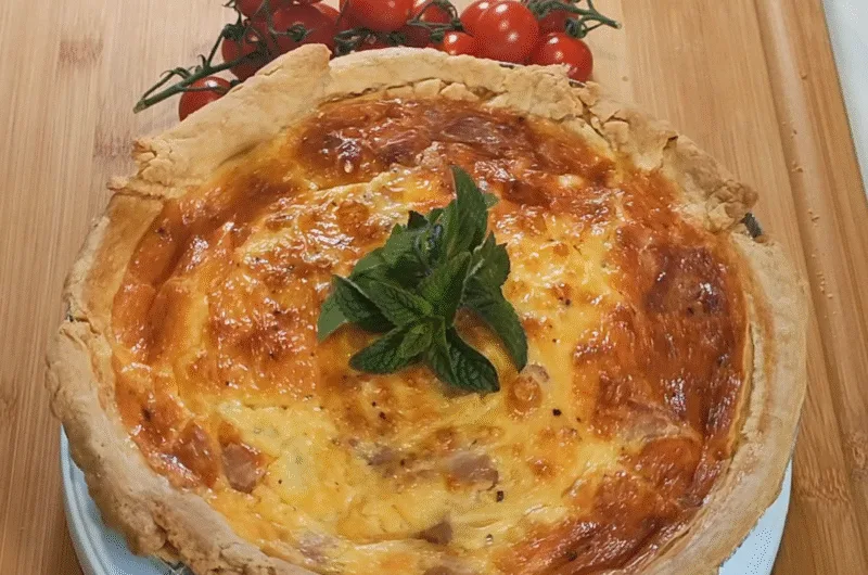 cheese and bacon quiche